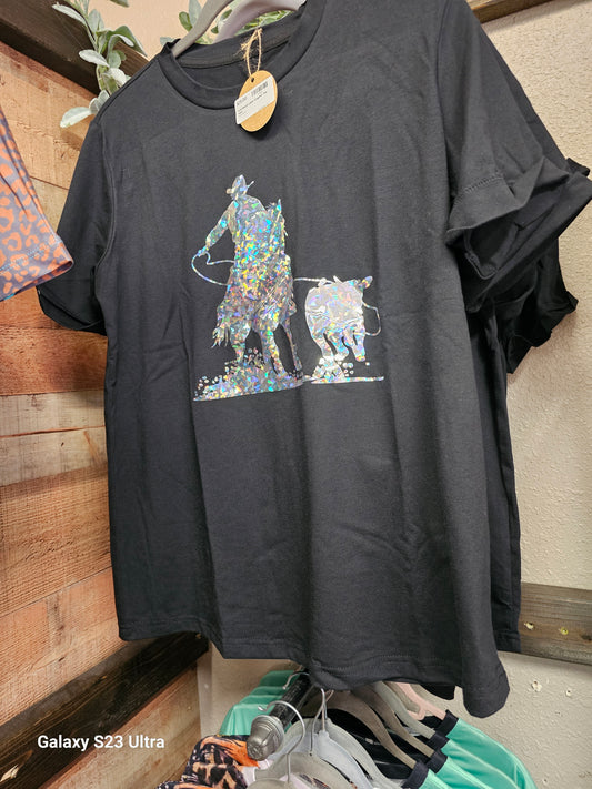 Black Laser Graphic Tee